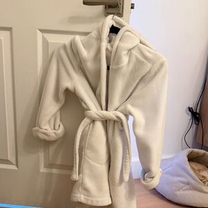 Gap Kids Cozy White Hooded Robe